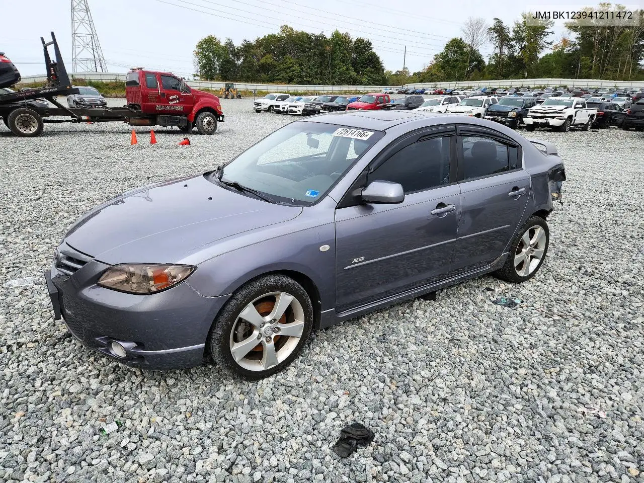 2004 Mazda 3 S VIN JM1BK123941211472 фото 1