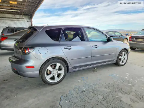 2005 Mazda 3 Hatchback VIN JM1BK343351237625 фото 3
