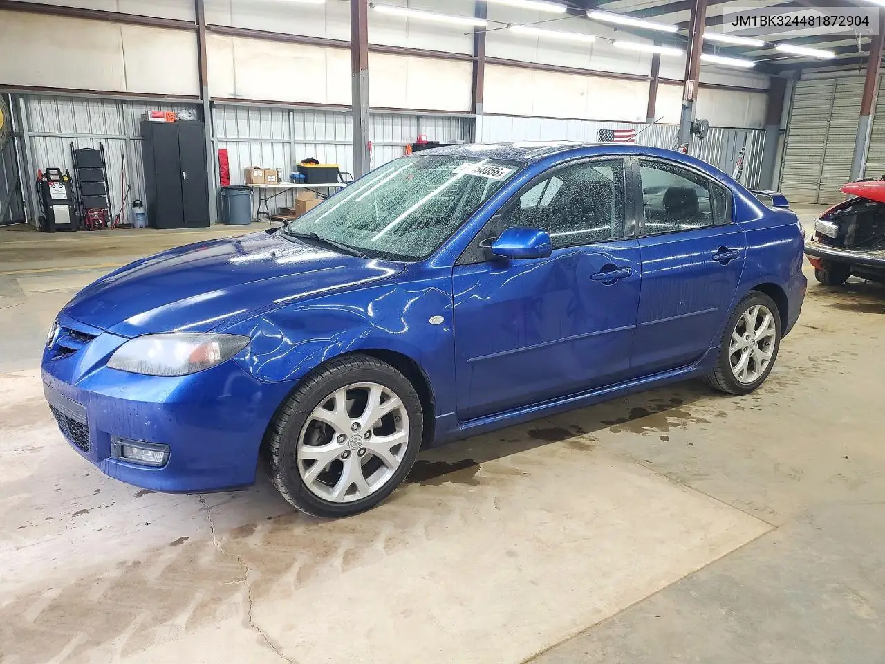 2008 Mazda 3 S VIN JM1BK324481872904 фото 1