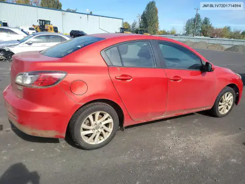 2013 Mazda 3 I VIN JM1BL1V72D1714594 фото 3