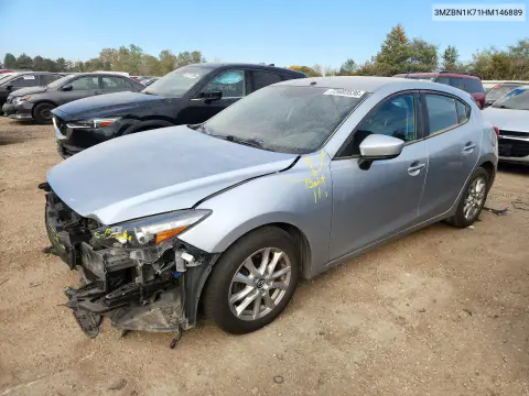3MZBN1K71HM146889 — 2017 Mazda 3, Передняя часть, фото до ремонта
