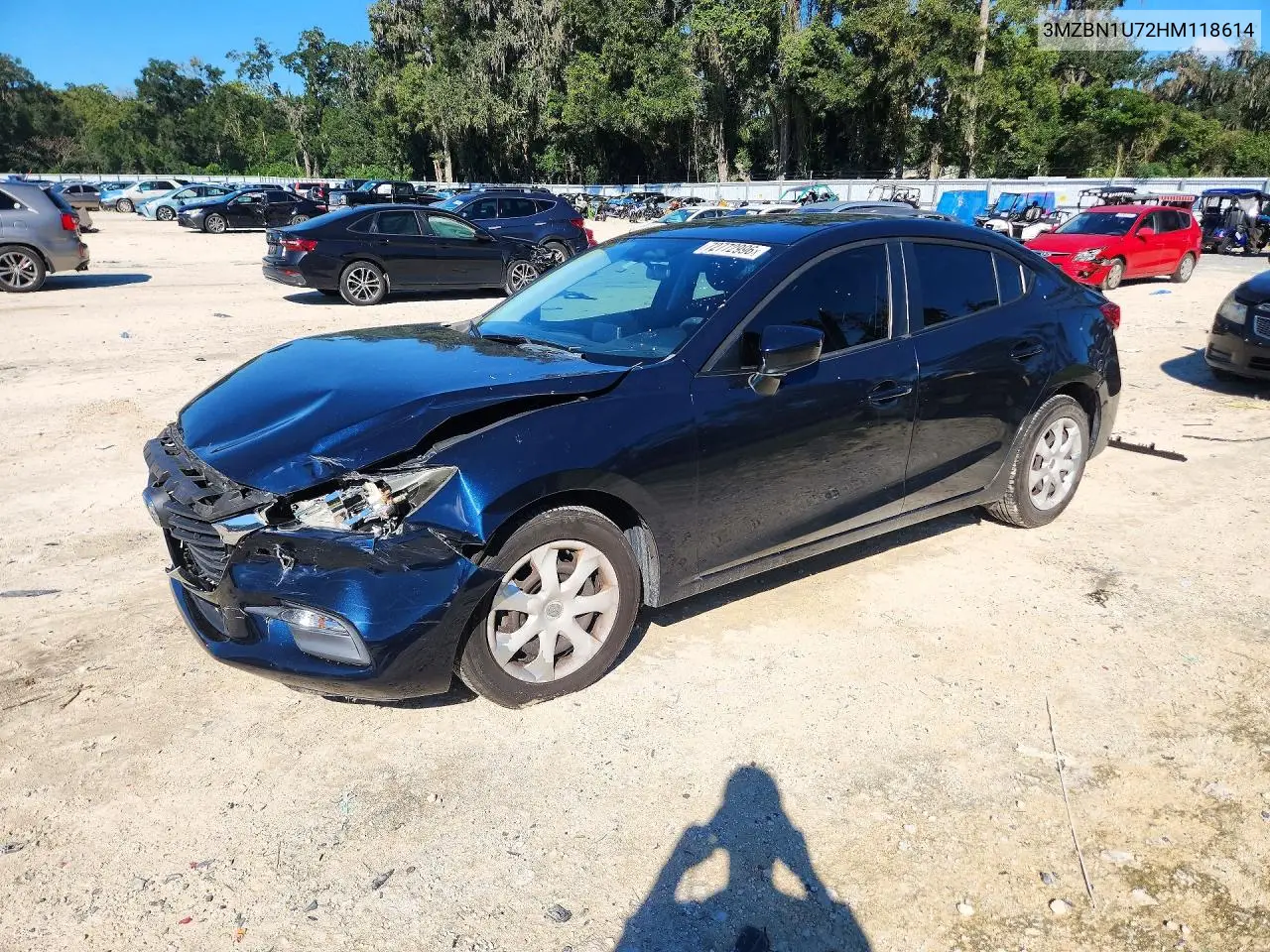 3MZBN1U72HM118614 Mazda 3 2017 — повреждение Передняя часть, фото до ремонта