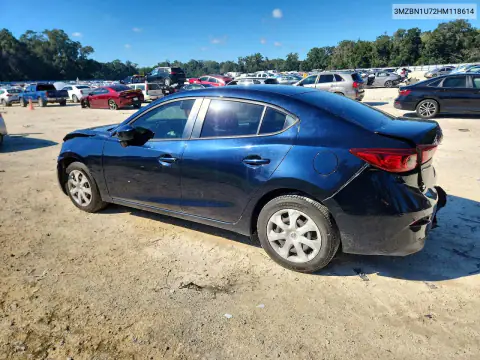 3MZBN1U72HM118614 — 2017 Mazda 3, фото 2 с аукциона Copart, Передняя часть
