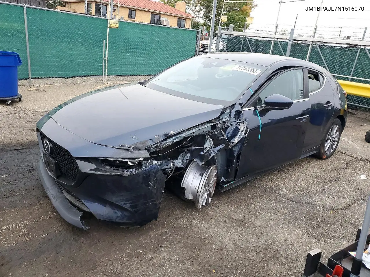 2022 Mazda 3 VIN JM1BPAJL7N1516070 фото 1