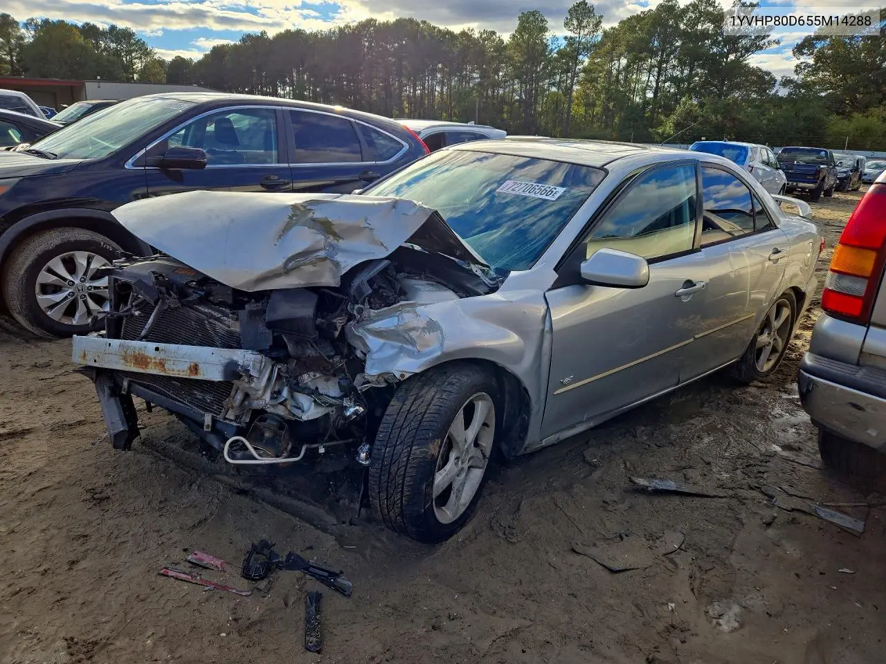 2005 Mazda 6 S VIN 1YVHP80D655M14288 фото 1