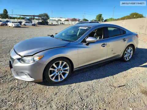 JM1GJ1V50F1194571 — 2015 Mazda 6, Передняя часть, фото до ремонта