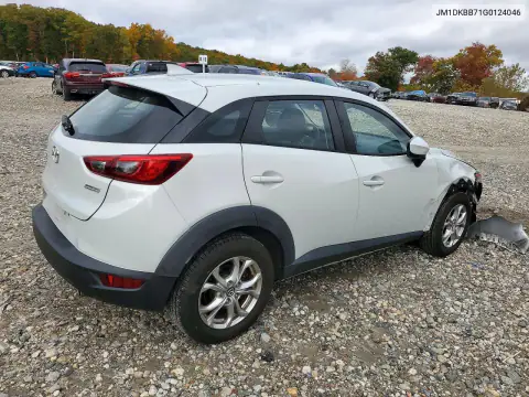 JM1DKBB71G0124046 — 2016 Mazda CX-3, фото 3 с аукциона Copart 21.10.2026, Передняя часть