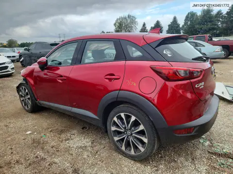 JM1DKFC71K0451772 — 2019 Mazda CX-3, фото 2 с аукциона Copart, Передняя часть