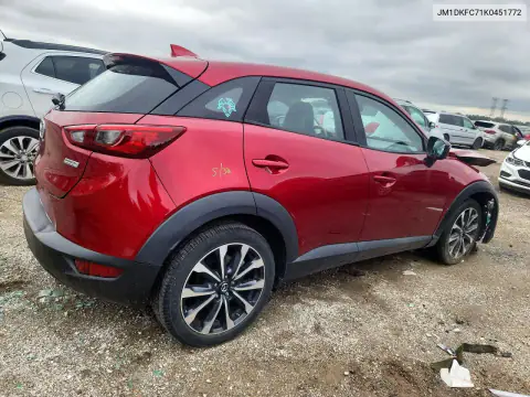 JM1DKFC71K0451772 — 2019 Mazda CX-3, фото 3 с аукциона Copart, Передняя часть