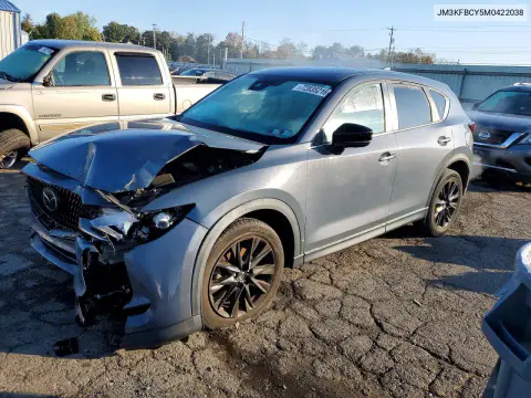 JM3KFBCY5M0422038 — 2021 Mazda CX-5, Передняя часть, фото до ремонта