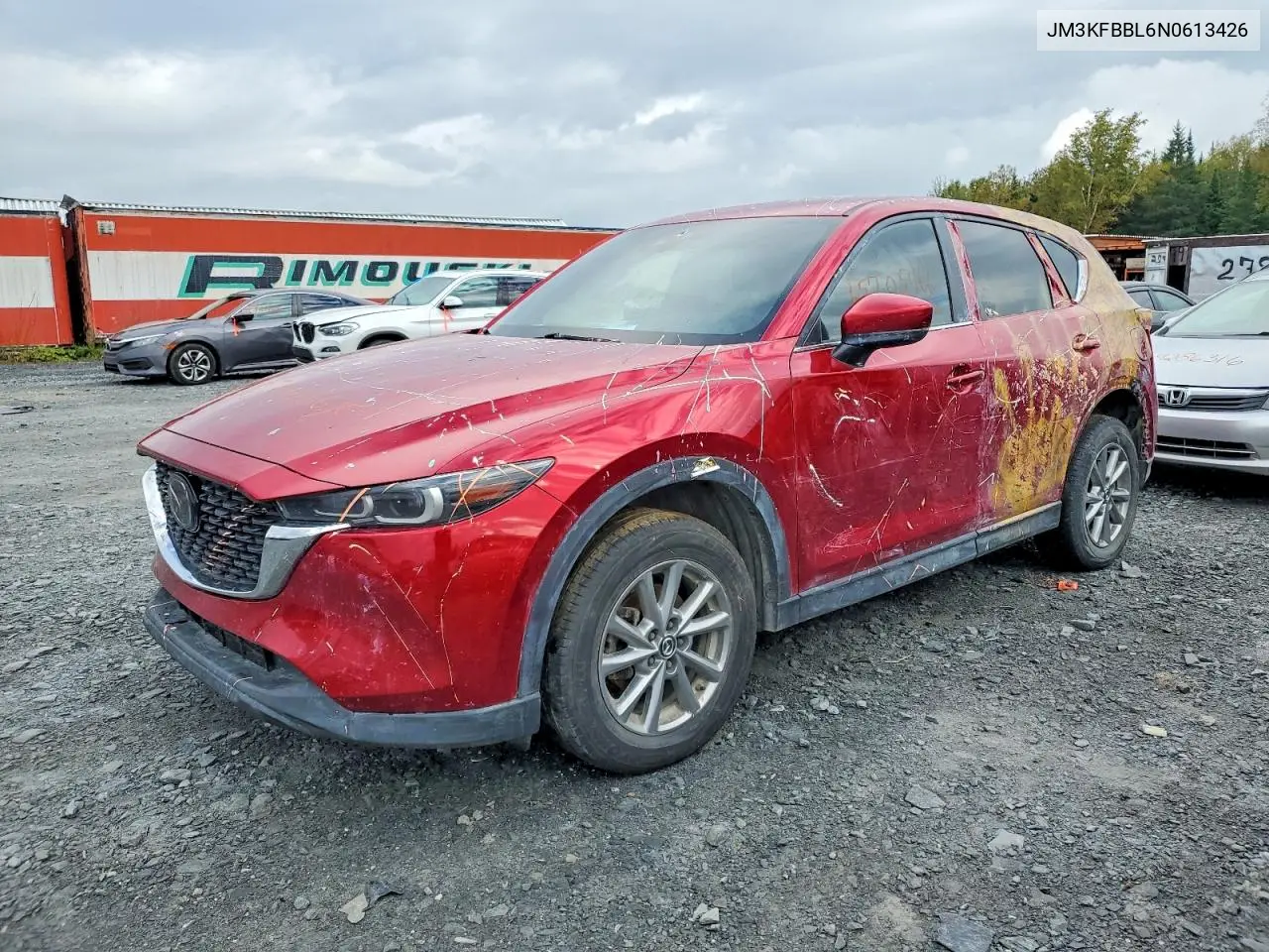 JM3KFBBL6N0613426 Mazda CX-5 2022 — повреждение Вандализм, фото до ремонта