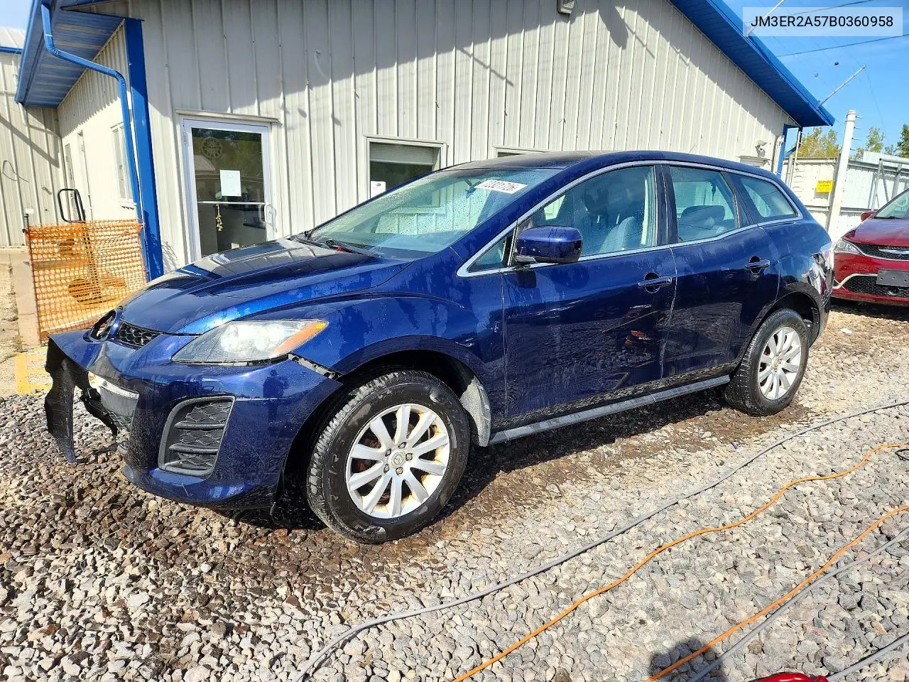 2011 Mazda Cx-7 VIN JM3ER2A57B0360958 фото 1