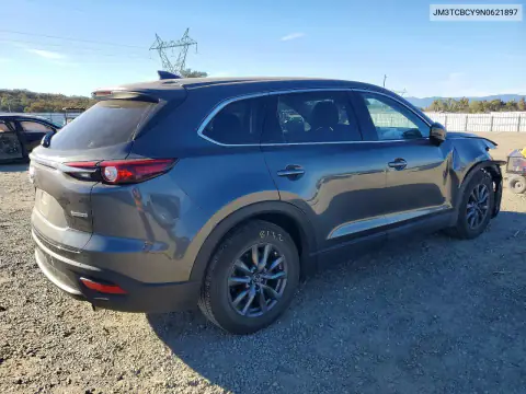 JM3TCBCY9N0621897 — 2022 Mazda CX-9, фото 3 с аукциона Copart, Передняя часть