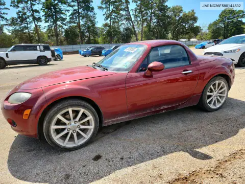 JM1NC26F580144532 — 2008 Mazda MX-5, Задняя часть, фото до ремонта