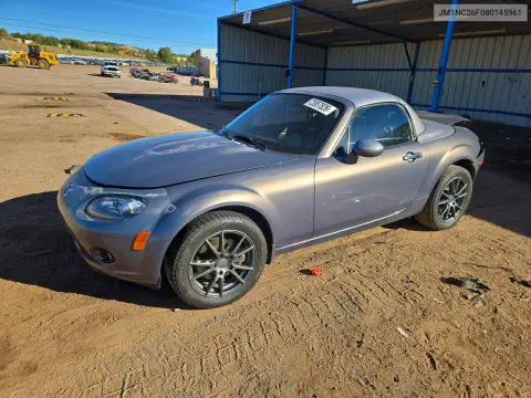 JM1NC26F080145961 — 2008 Mazda MX-5, Задняя часть, фото до ремонта