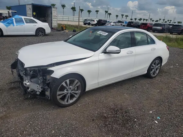 WDDWF4JB1HR283635 — 2017 Mercedes-Benz C-Klasse, Передняя часть (Front End), фото до ремонта