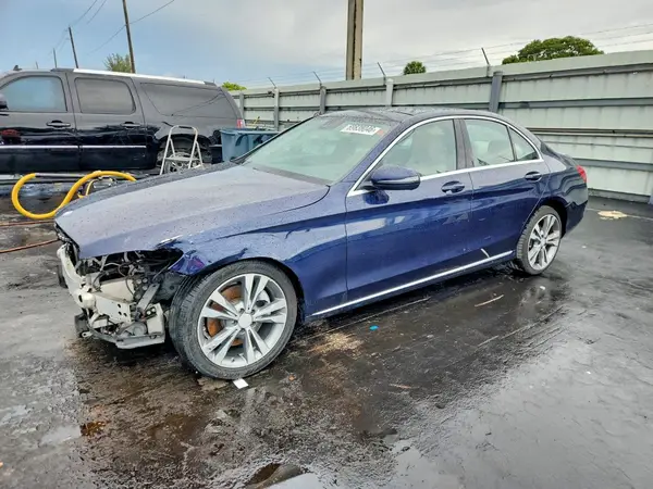 WDDWF4JB1HR253471 — 2017 Mercedes-Benz C-Klasse, Передняя часть (Front End), фото до ремонта