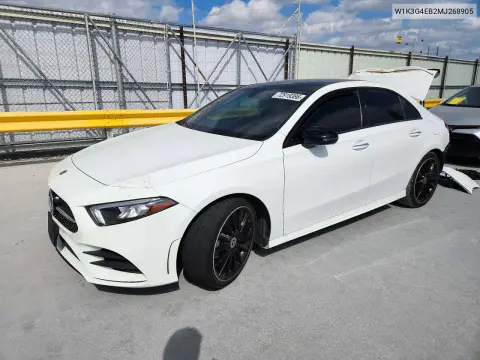 W1K3G4EB2MJ268905 — 2021 Mercedes A-Klasse, Задняя часть, фото до ремонта