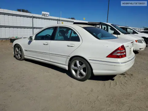 2005 Mercedes-Benz C 230K Sport Sedan VIN WDBRF40J75F708531 фото 2