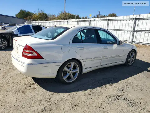 2005 Mercedes-Benz C 230K Sport Sedan VIN WDBRF40J75F708531 фото 3