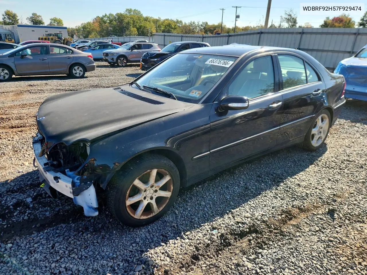 2007 Mercedes-Benz C 280 4Matic VIN WDBRF92H57F929474 фото 1
