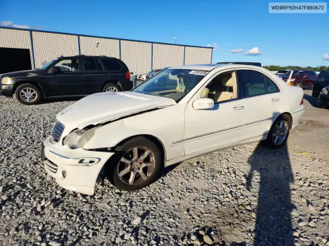 WDBRF92H47F880672 — 2007 Mercedes C-Klasse, Передняя часть, фото до ремонта