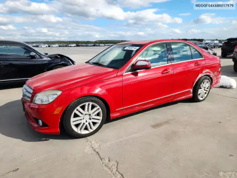 WDDGF54X68R017979 — 2008 Mercedes C-Klasse, Задняя часть, фото до ремонта