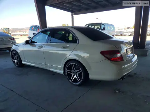 2010 Mercedes-Benz C 300 VIN WDDGF5EB7AR111166 фото 2
