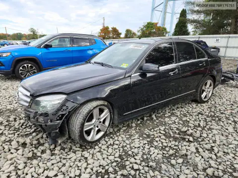 WDDGF8BB7BR175781 — 2011 Mercedes C-Klasse, Передняя часть, фото до ремонта