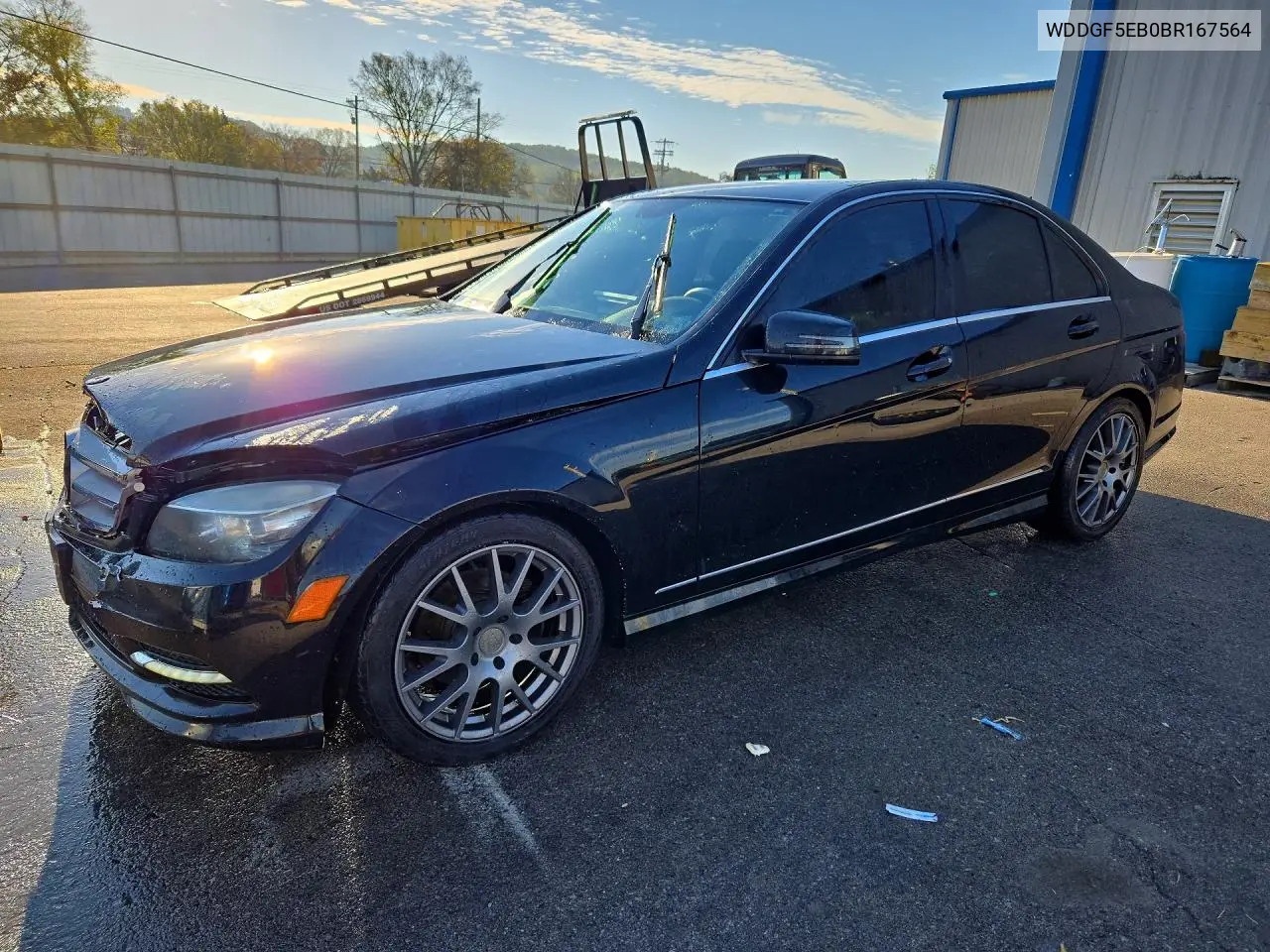 2011 Mercedes-Benz C 300 VIN WDDGF5EB0BR167564 фото 1