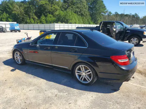 2012 Mercedes-Benz C 250 VIN WDDGF4HB2CR235189 фото 2