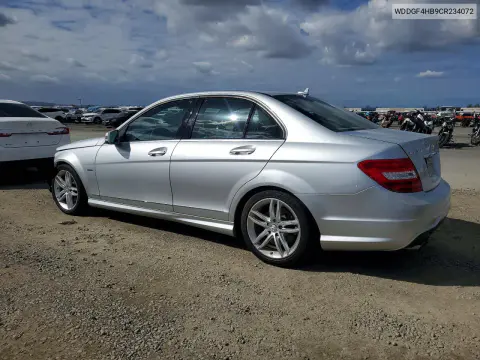 2012 Mercedes-Benz C 250 VIN WDDGF4HB9CR234072 фото 2