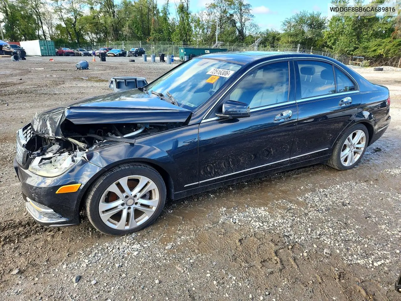 2012 Mercedes-Benz C 300 4Matic VIN WDDGF8BB6CA689816 фото 1