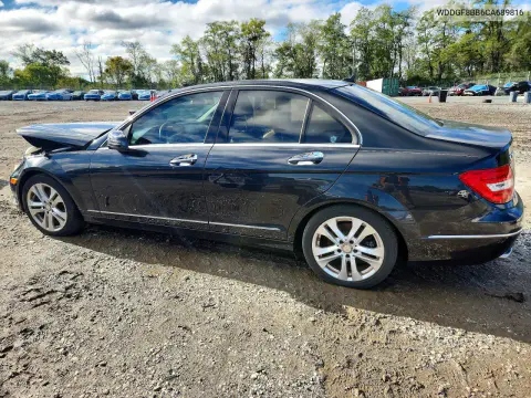 2012 Mercedes-Benz C 300 4Matic VIN WDDGF8BB6CA689816 фото 2
