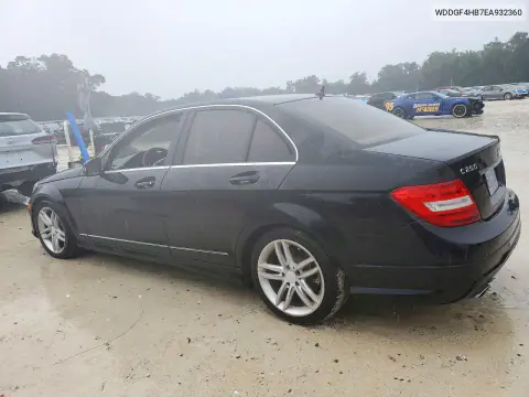 2014 Mercedes-Benz C 250 VIN WDDGF4HB7EA932360 фото 2