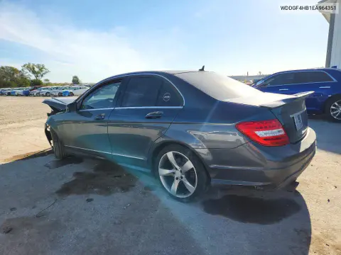 2014 Mercedes-Benz C 250 VIN WDDGF4HB1EA964351 фото 2