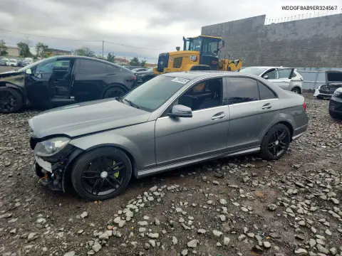WDDGF8AB9ER324567 — 2014 Mercedes C-Klasse, Передняя часть, фото до ремонта