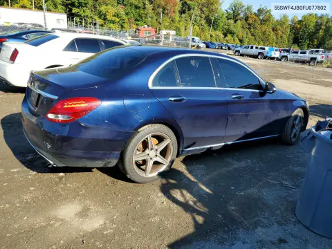 2015 Mercedes-Benz C 300 VIN 55SWF4JB0FU077802 фото 3