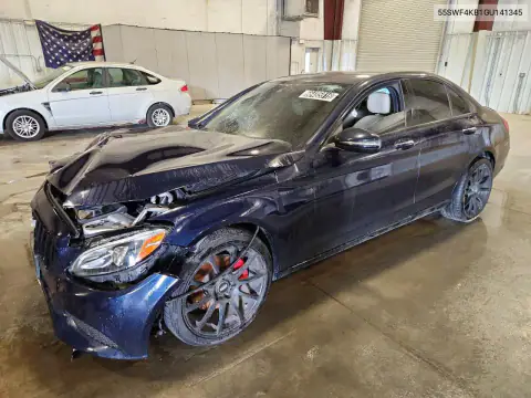 55SWF4KB1GU141345 — 2016 Mercedes C-Klasse, Передняя часть, фото до ремонта