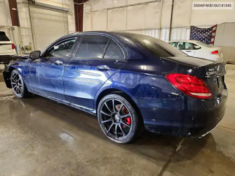 55SWF4KB1GU141345 — 2016 Mercedes C-Klasse, фото 2 с аукциона Copart 15.10.2026, Передняя часть