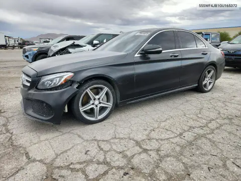 55SWF4JB1GU165372 — 2016 Mercedes C-Klasse, Задняя часть, фото до ремонта