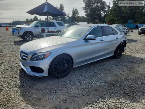 55SWF4JB7GU127709 — 2016 Mercedes C-Klasse, Задняя часть, фото до ремонта