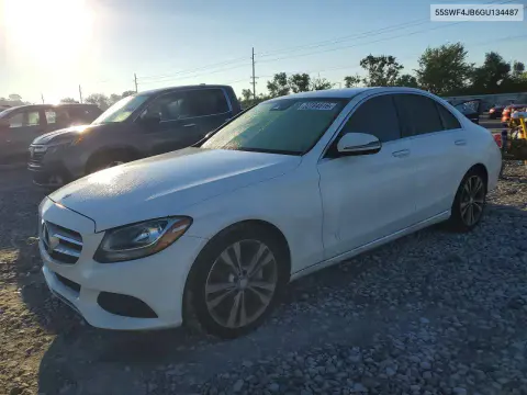 55SWF4JB6GU134487 — 2016 Mercedes C-Klasse, Сторона, фото до ремонта