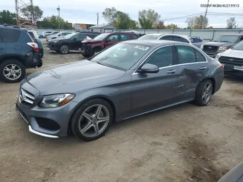 55SWF4KB6HU219913 — 2017 Mercedes C-Klasse, Задняя часть, фото до ремонта