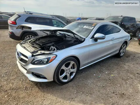 WDDWJ4KBXHF341661 — 2017 Mercedes C-Klasse, Задняя часть, фото до ремонта
