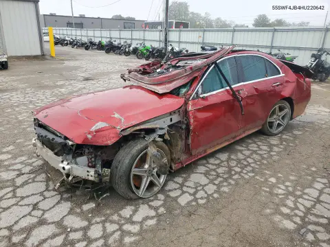 55SWF4JB4HU220642 — 2017 Mercedes C-Klasse, Передняя часть, фото до ремонта