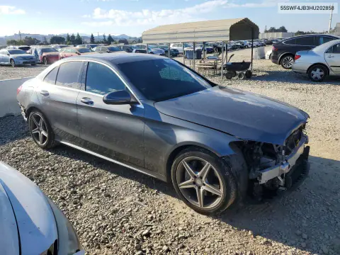 2017 Mercedes-Benz C 300 VIN 55SWF4JB3HU202858 фото 4