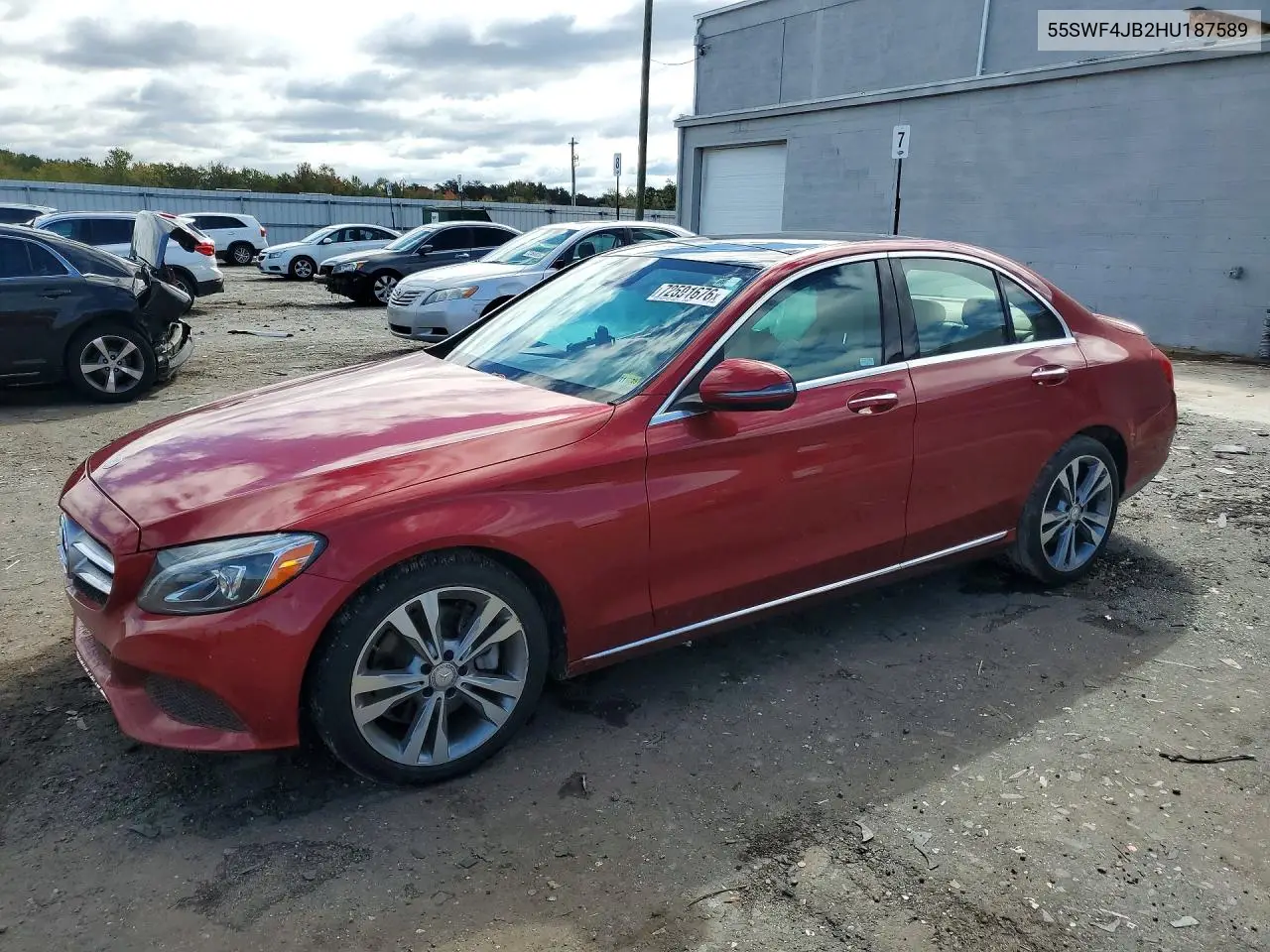 2017 Mercedes-Benz C 300 VIN 55SWF4JB2HU187589 фото 1