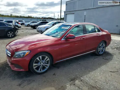 55SWF4JB2HU187589 — 2017 Mercedes C-Klasse, Сторона, фото до ремонта