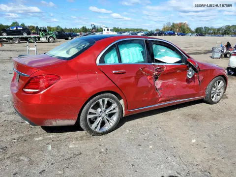 2017 Mercedes-Benz C 300 VIN 55SWF4JB2HU187589 фото 3